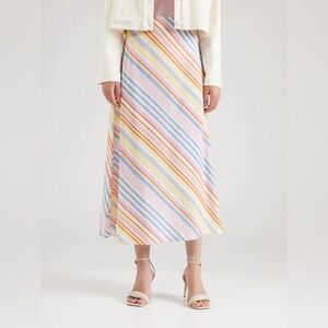 FRNCH Pastel Striped A-Line (open to list/sell the white ruffled blouse as well)